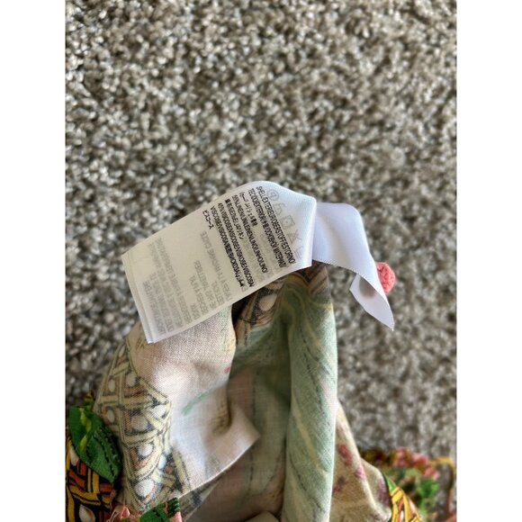 Farm Rio Womens Sz XS Smocked Jumpsuit Tropical Fruit Design /Pockets - Picture 11 of 13